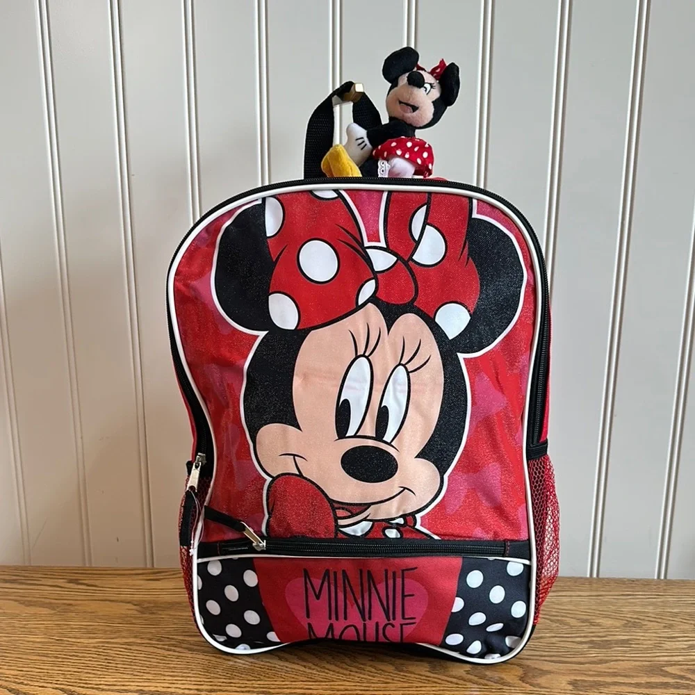 Disney Minnie Mouse Red and Black Kids Backpack